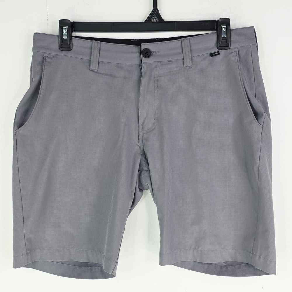 Travis Mathew Wanderlust Shorts Mens 34 Gray  Golf Performance 9" Inseam Stretch